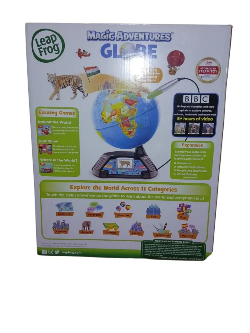 Price Is Firm! LeapFrog Magic Adventures Interactive Globe w/ Stylus BBC Videos